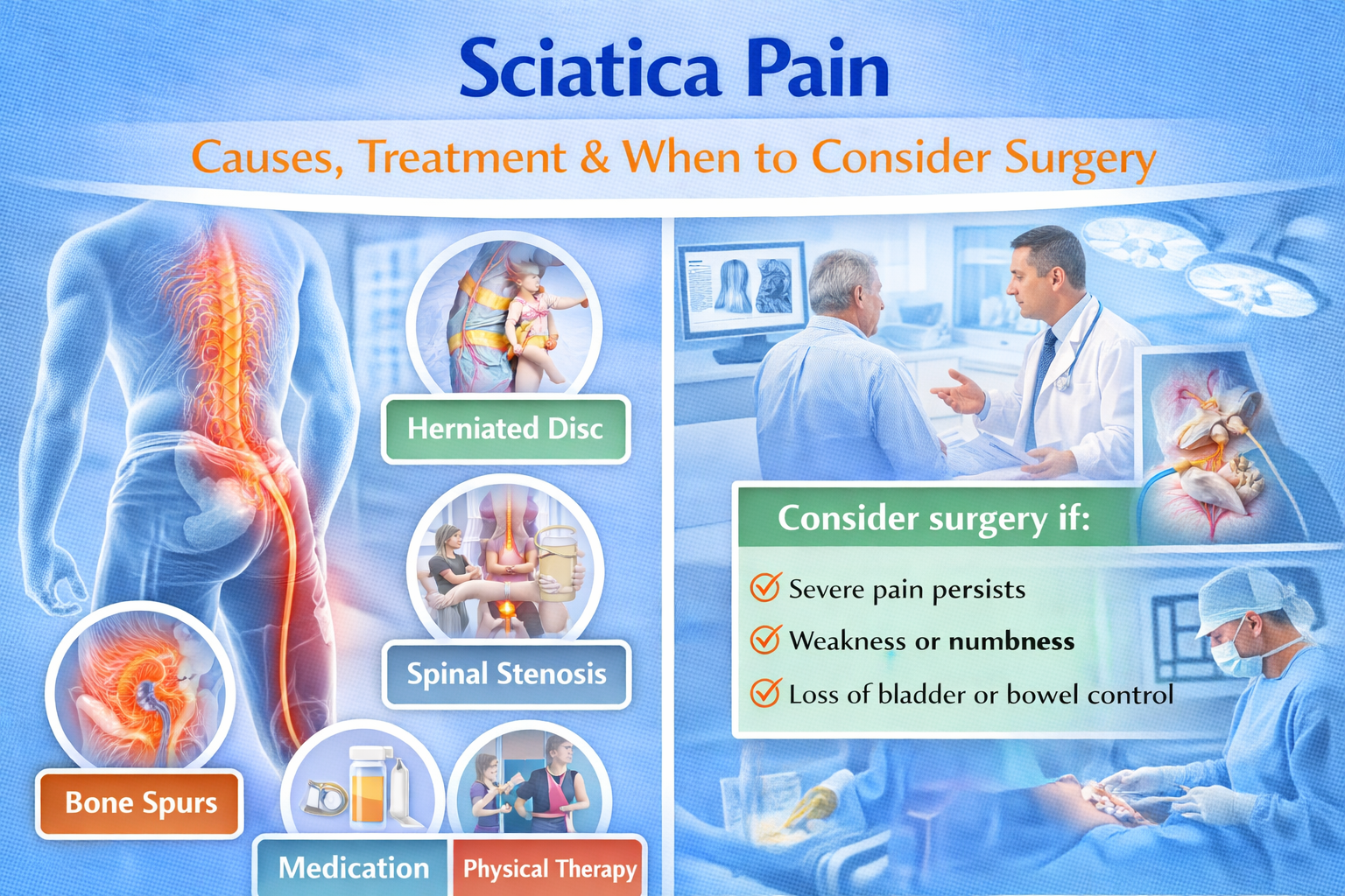 Sciatica Pain: Causes and treatment