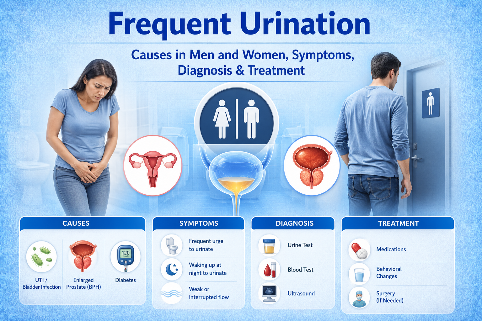 Frequent Urination causes in men and women