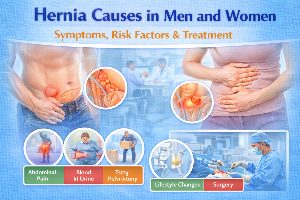 Hernia Causes in Men and Women: Symptoms, Risk Factors & Treatment