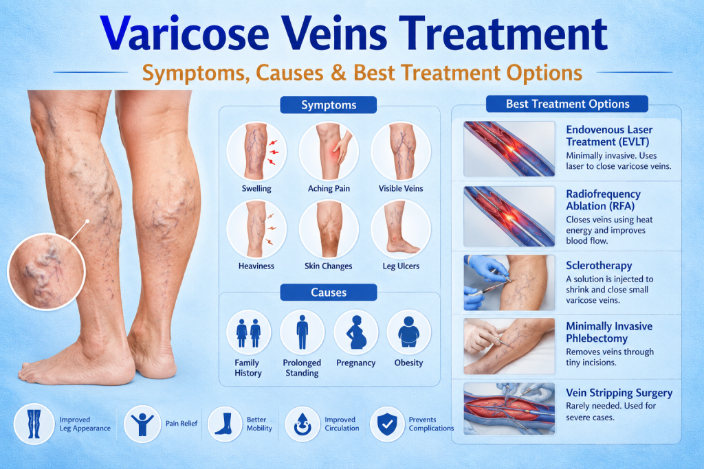 Varicose Veins Treatment: Symptoms, Causes & Best Treatment Options