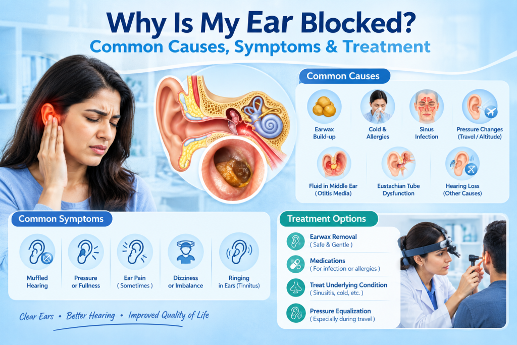 Why Is My Ear Blocked? Common Causes, Symptoms & Treatment